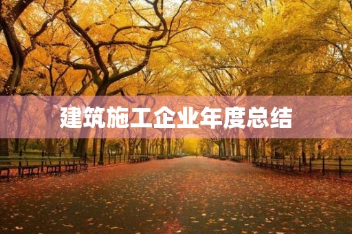 建筑施工企业年度总结