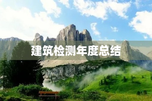 建筑检测年度总结