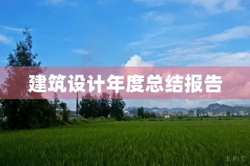 建筑设计年度总结报告