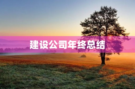 建设公司年终总结