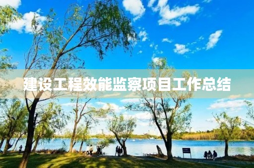 建设工程效能监察项目工作总结