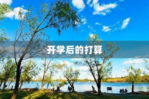 开学后的打算 开学后的打算