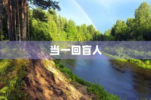 当一回盲人