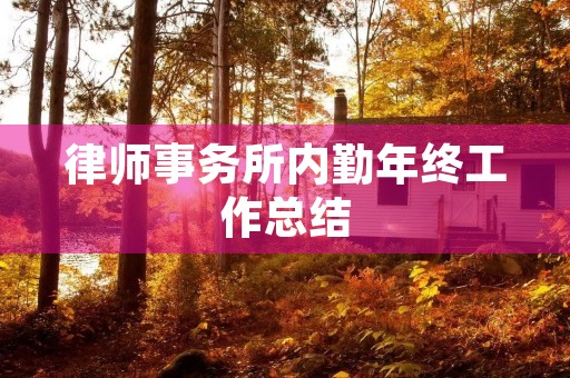 律师事务所内勤年终工作总结 律师事务所内勤年终工作总结