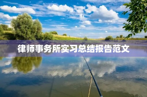 律师事务所实习总结报告范文