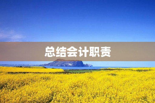 总结会计职责