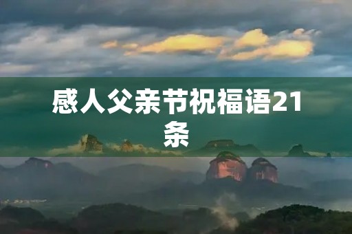 感人父亲节祝福语21条