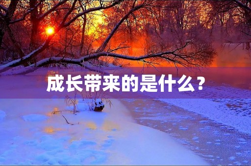 成长带来的是什么？
