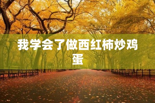 我学会了做西红柿炒鸡蛋