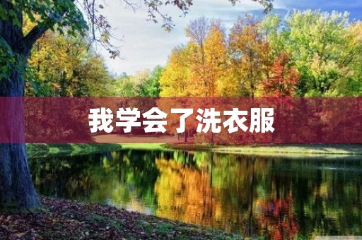 我学会了洗衣服
