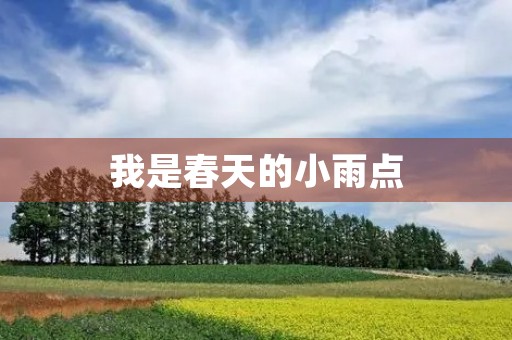 我是春天的小雨点 我是春天的小雨点