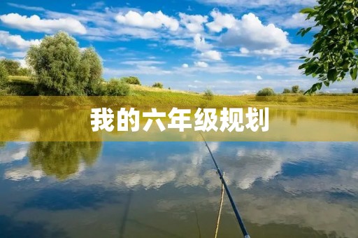 我的六年级规划 我的六年级规划
