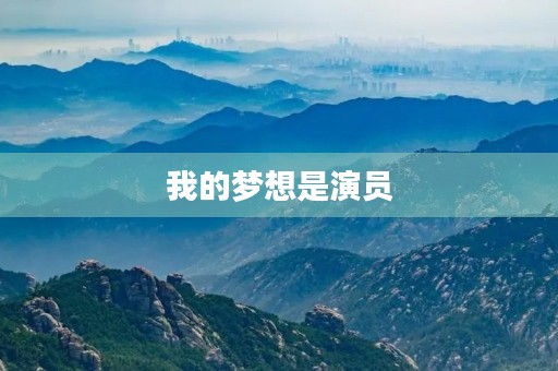 我的梦想是演员