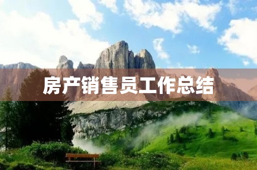 房产销售员工作总结