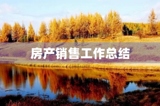 房产销售工作总结