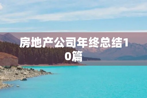 房地产公司年终总结10篇