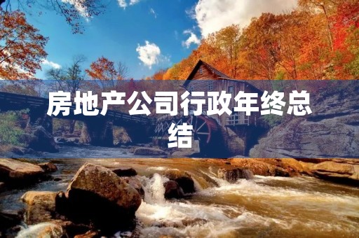 房地产公司行政年终总结