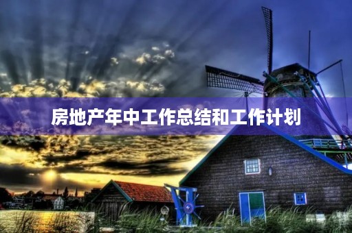 房地产年中工作总结和工作计划