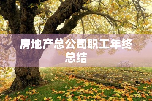 房地产总公司职工年终总结