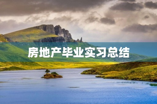 房地产毕业实习总结