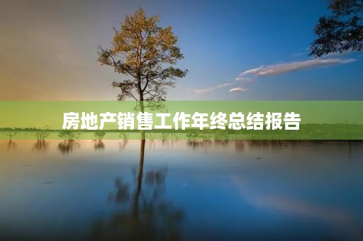 房地产销售工作年终总结报告