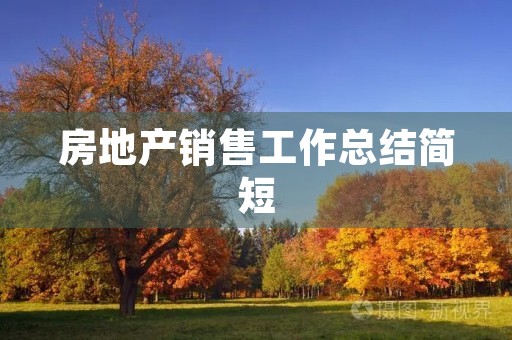 房地产销售工作总结简短