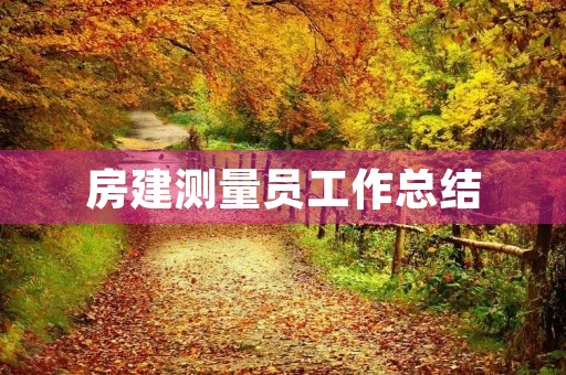 房建测量员工作总结