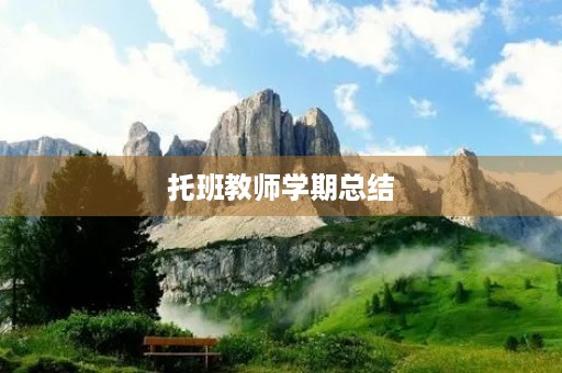 托班教师学期总结