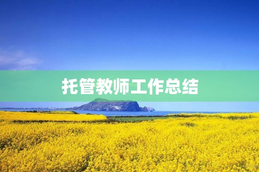 托管教师工作总结
