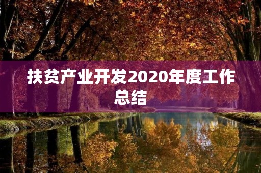 扶贫产业开发2020年度工作总结
