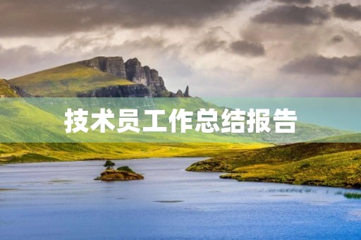 技术员工作总结报告（7篇）