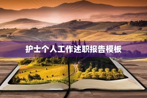 护士个人工作述职报告模板