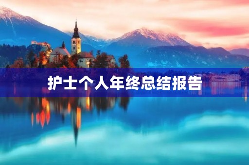 护士个人年终总结报告