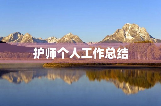 护师个人工作总结