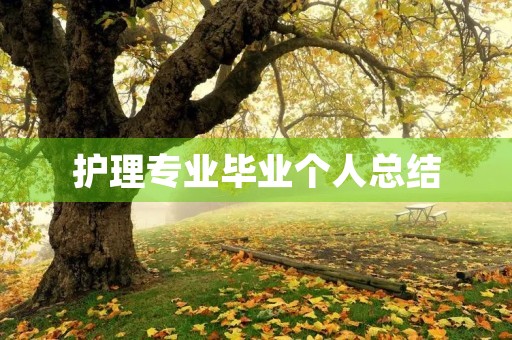 护理专业毕业个人总结