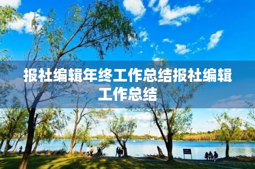 报社编辑年终工作总结报社编辑工作总结 报社编辑年终工作总结报社编辑工作总结