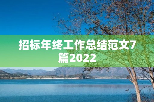 招标年终工作总结范文7篇2022