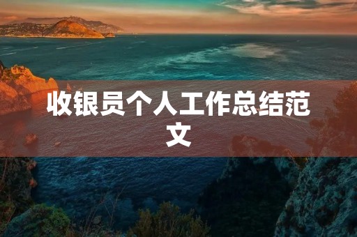 收银员个人工作总结范文