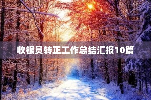 收银员转正工作总结汇报10篇