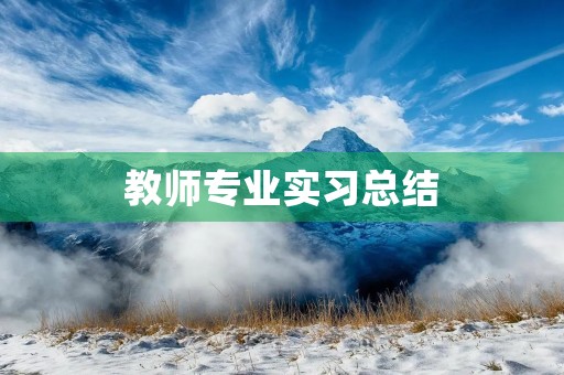 教师专业实习总结 教师专业实习总结