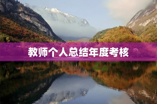 教师个人总结年度考核