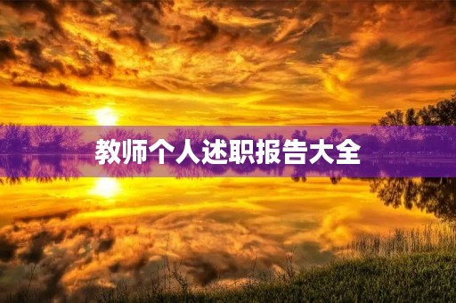 教师个人述职报告大全 教师个人述职报告大全