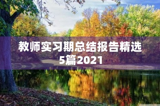 教师实习期总结报告精选5篇2021
