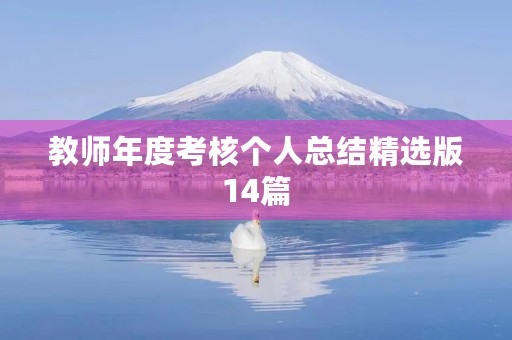 教师年度考核个人总结精选版14篇