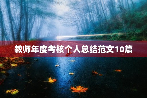教师年度考核个人总结范文10篇