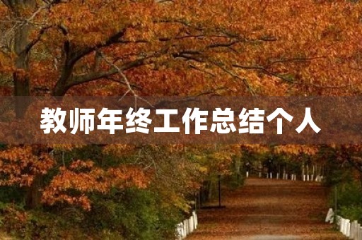 教师年终工作总结个人