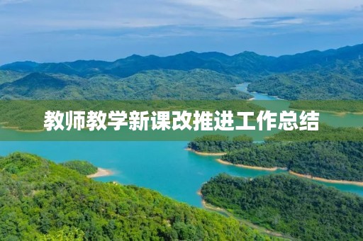 教师教学新课改推进工作总结