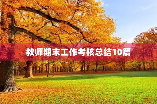 教师期末工作考核总结10篇