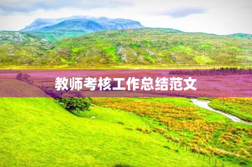 教师考核工作总结范文