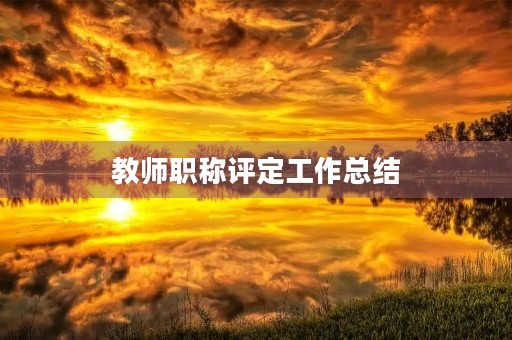 教师职称评定工作总结